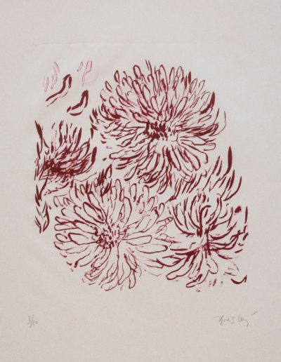 Dahlias, lithographie, 2026