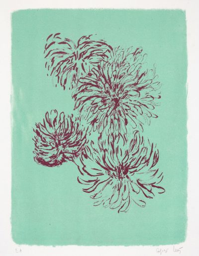 Dahlias, lithographie, 2026